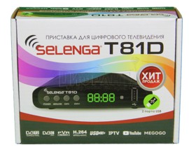 Ресивер цифровой SELENGA T81D Эфирный ТВ приемник TV-тюнер ресивер приставка цифрового эфирного телевидения без абонплаты DVB-T2