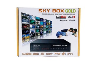 Цифровая приставка HD SKYBOX Gold G9/SK888 эфирная, DVB-T2, тв бесплатно, тюнер, ресивер, приемник