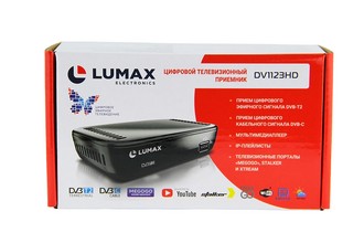 Цифровая приставка LUMAX DV1123HD эфирная, DVB-T2, тв бесплатно, тюнер, ресивер, приемник